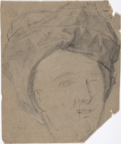 Sketch of Man in Turban by anonymous, drawing, 1700-1799