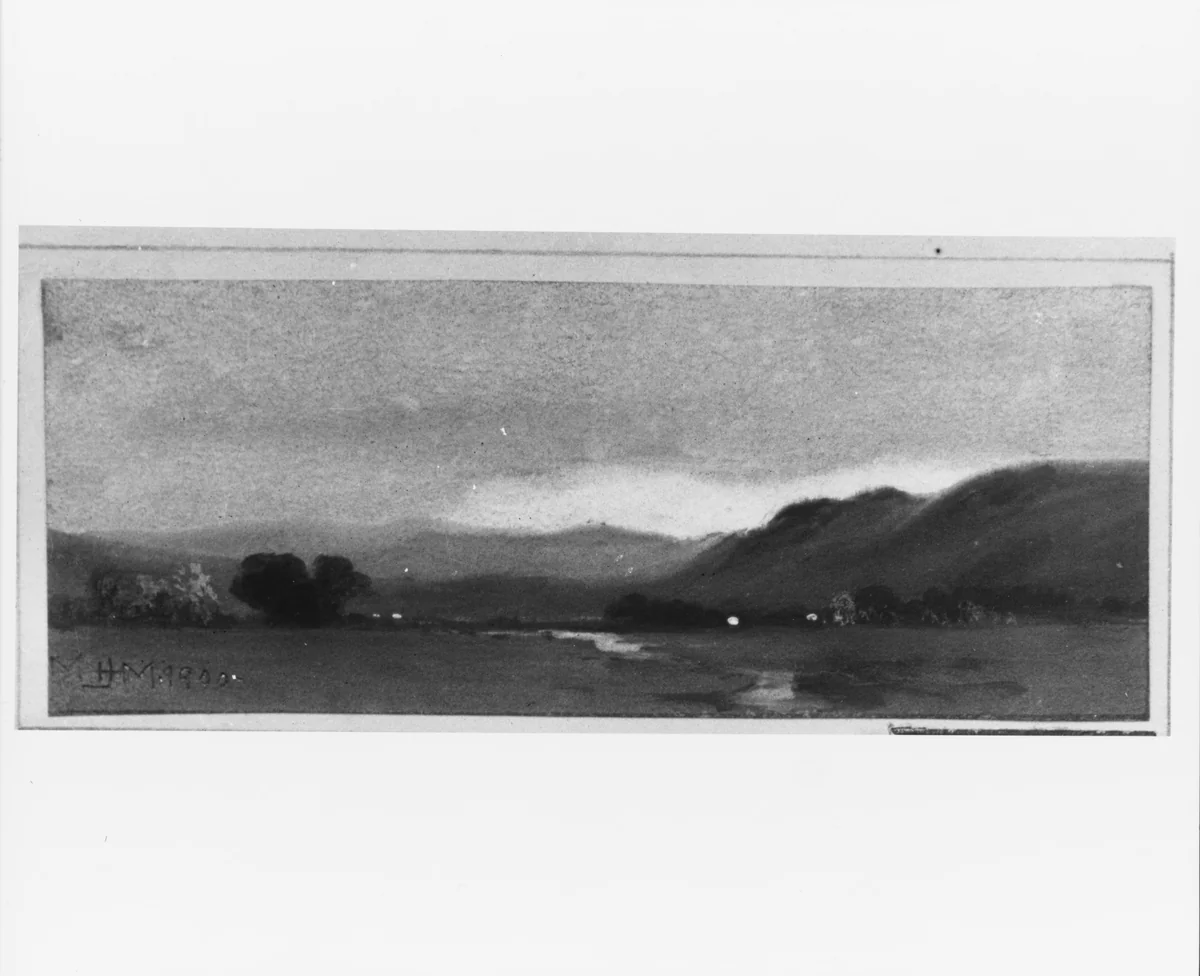 The Beginning of Autumn (Monument Mountain near Stockbridge)(from McGuire Scrapbook) by James Henry Moser, artwork, 1900