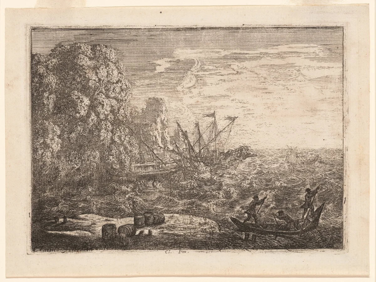 The Tempest by Claude Lorrain, print, 1630