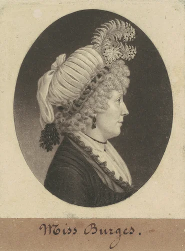 Miss Burges by Charles B. J. Févret de Saint-Mémin, print, 1799