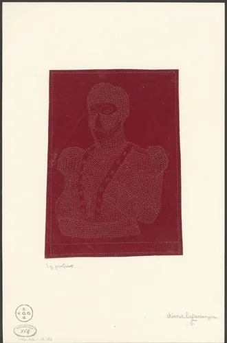 Portret van een onbekende prins of militair by anonymous, drawing, 1800-1899