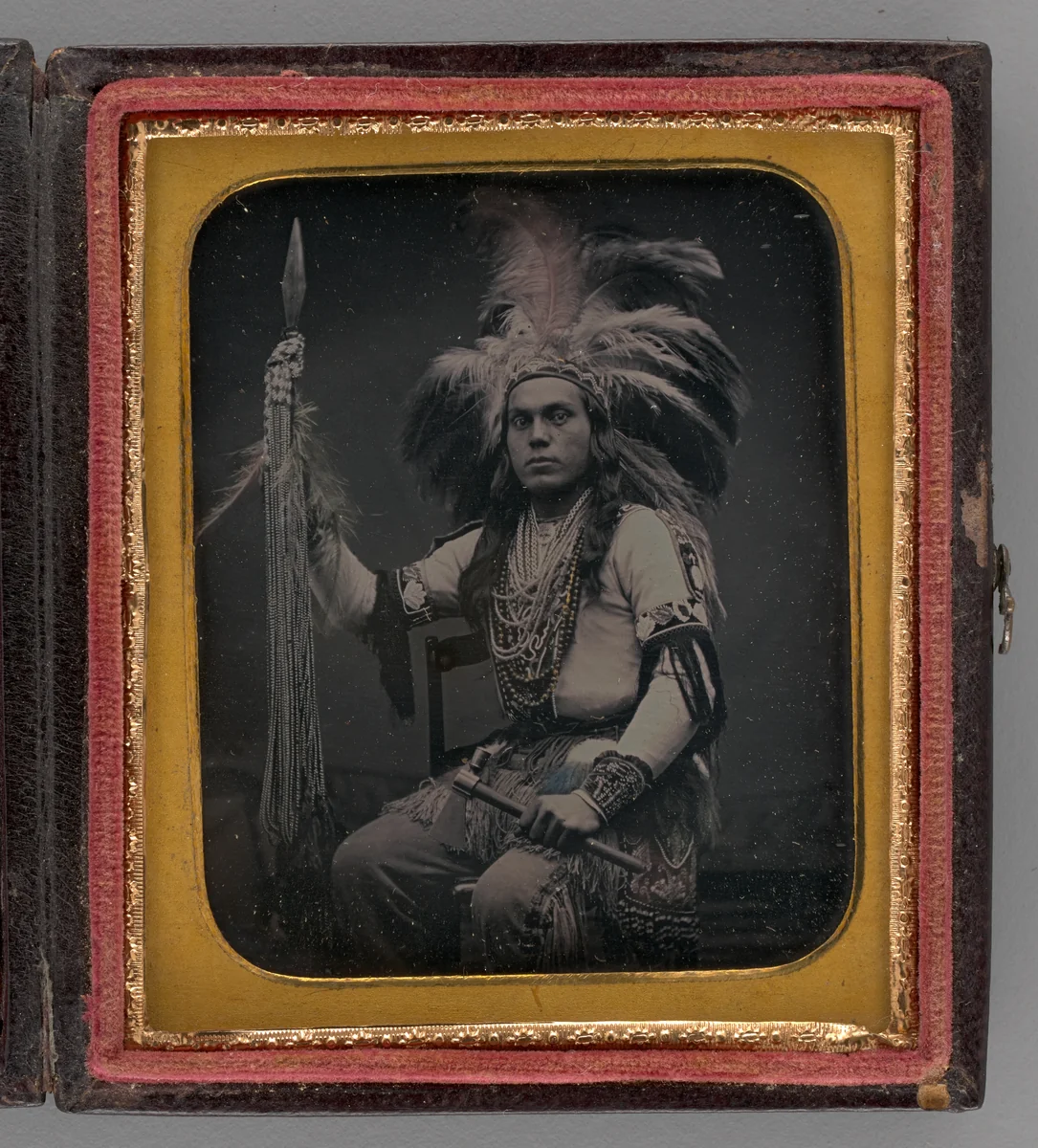 Untitled (Portrait of a Man with Headdress) by Unknown maker, other, 1855