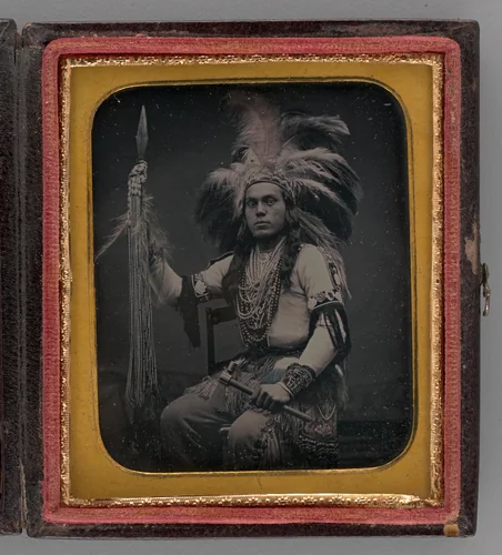 Untitled (Portrait of a Man with Headdress) by Unknown maker, other, 1855