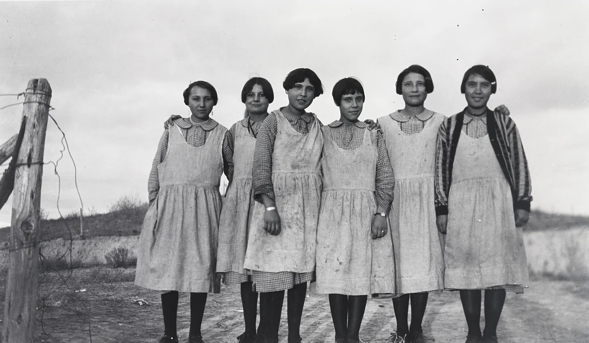 Group of Six Girls by Eugene Buechel, photograph, 1926