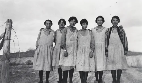 Group of Six Girls by Eugene Buechel, photograph, 1926