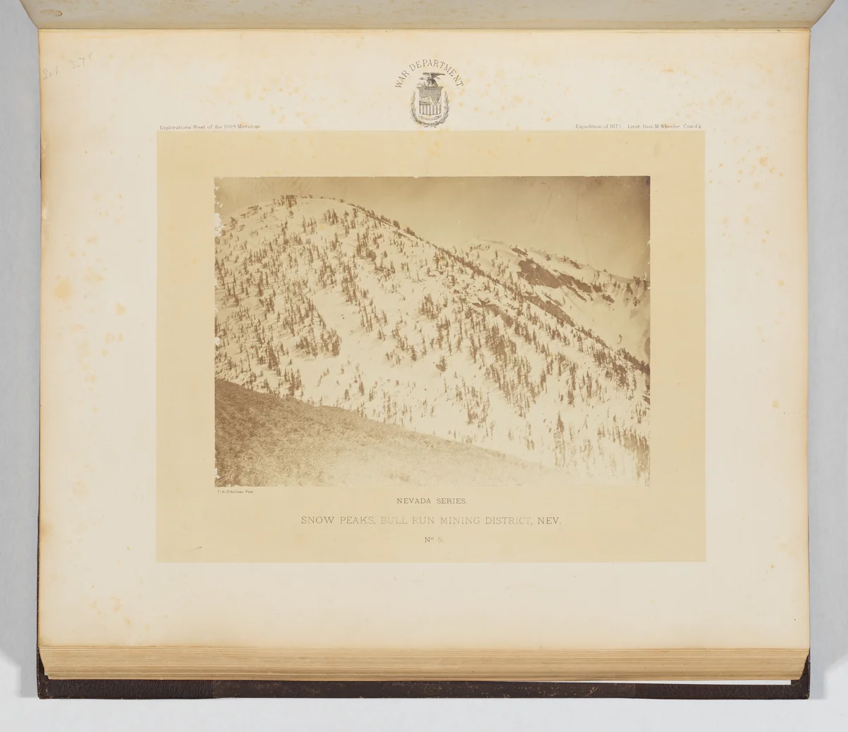 Snow Peaks, Bull Run Mining District, Nevada by Timothy O'Sullivan, photograph, 1871
