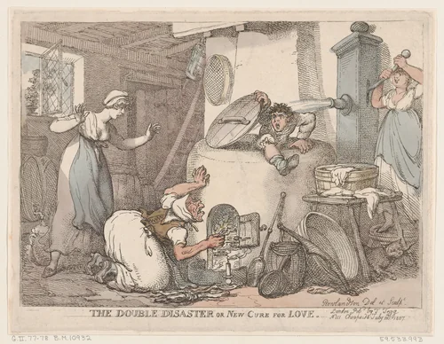 The Double Disaster, or New Cure for Love by Thomas Rowlandson, print, 1807
