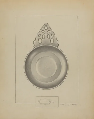 Pewter Porringer by Charles Cullen, index of american design, 1936
