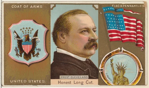 President Cleveland, United States, from the Rulers, Flags, and Coats of Arms series (N126-1) issued by W. Duke, Sons & Co. by W. Duke, Sons & Co., print, 1888