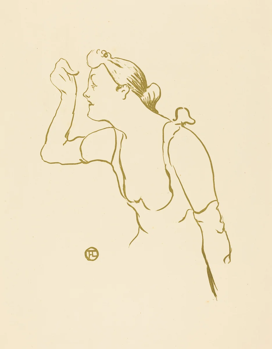 Paula Brébion by Henri de Toulouse-Lautrec, print, 1893