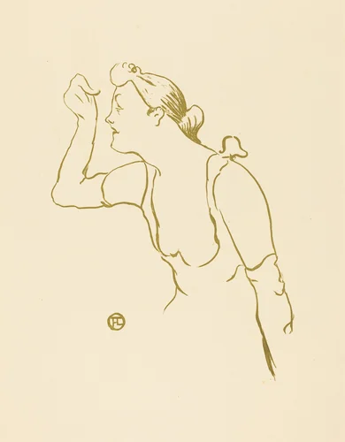 Paula Brébion by Henri de Toulouse-Lautrec, print, 1893