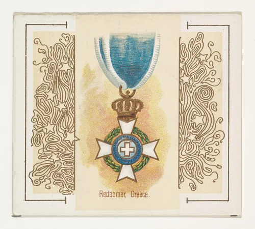 Redeemer, Greece, from the World's Decorations series (N44) for Allen & Ginter Cigarettes by Allen & Ginter, print, 1890