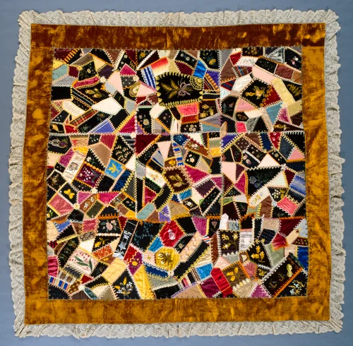 Crazy Quilt by Louisa Joiner, textile, 1887-1900