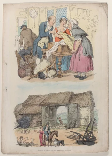 Plate 5, from "World in Miniature" by Thomas Rowlandson, print, 1816