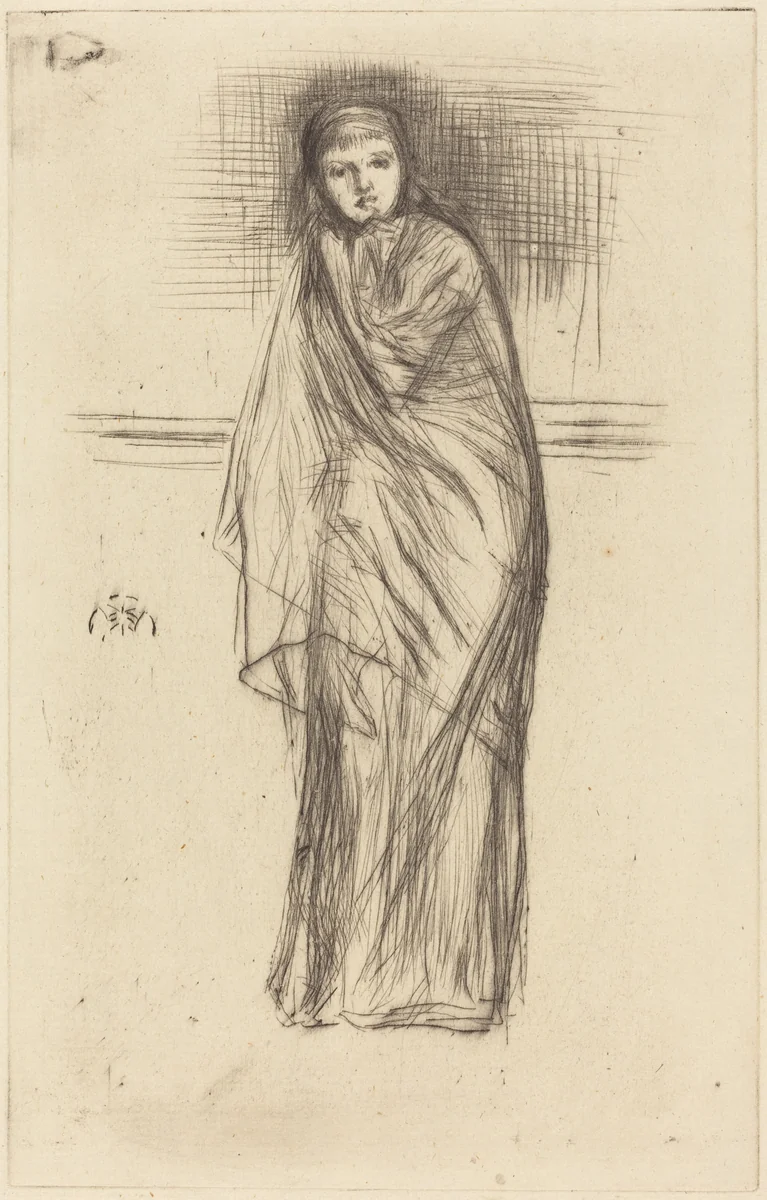 Draped Model by James McNeill Whistler, print, 1870