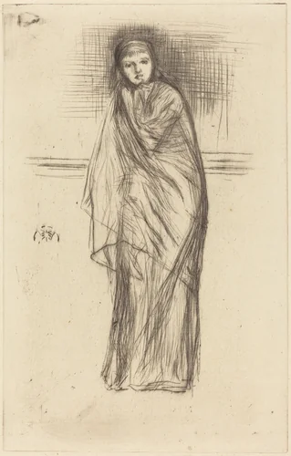 Draped Model by James McNeill Whistler, print, 1870