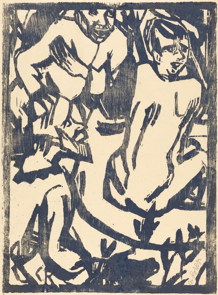 Susanna and the Elders by Christian Rohlfs, print, 1916-1917