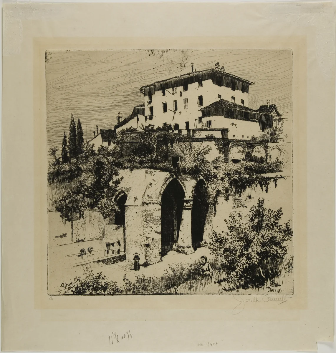 Fonte Nuova, Siena by Joseph Pennell, print, 1883