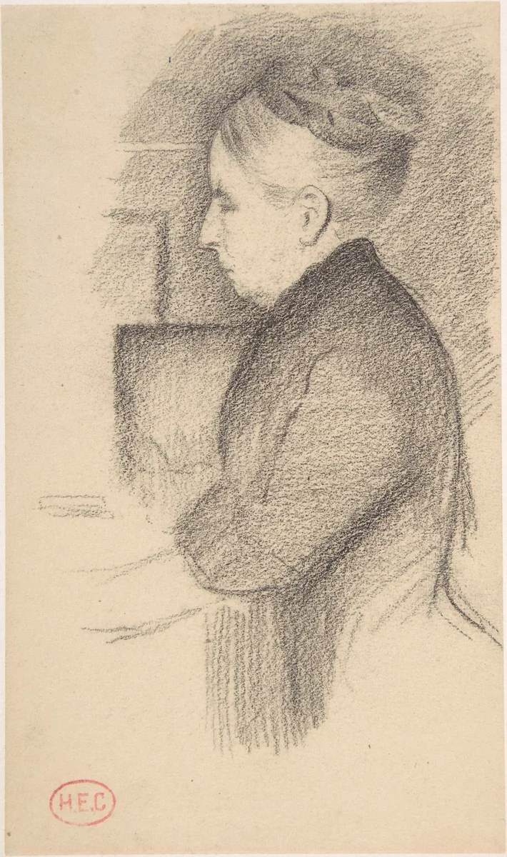 Portrait of the Artist's Mother by Henri-Edmond Cross, drawing, 1899
