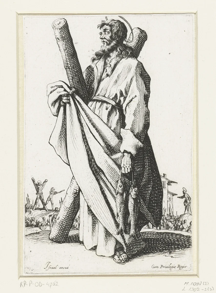 Apostel Andreas by Jacques Callot, print, 1631