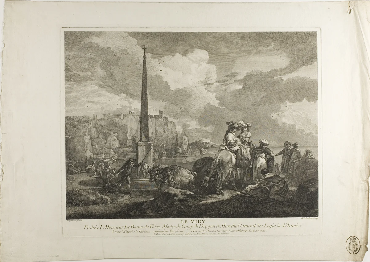 Le Midy by Jacques-Philippe Le Bas, print, 1742