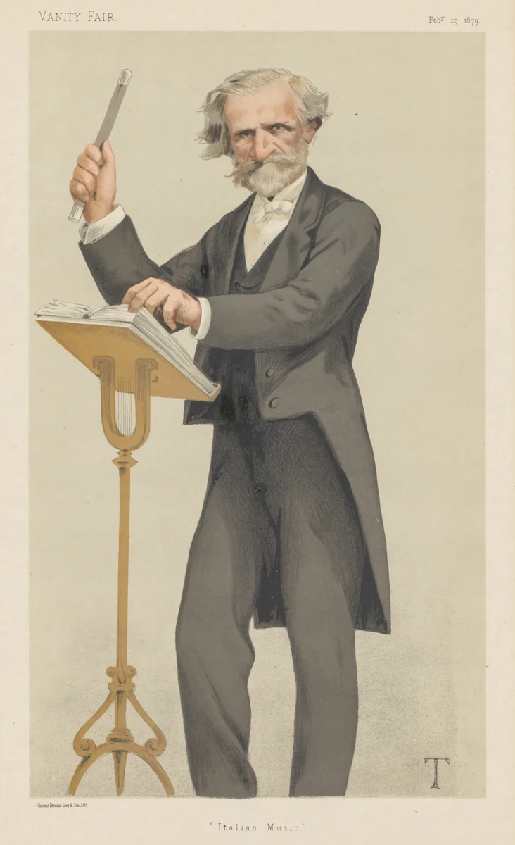 Vanity Fair: "Italian Music" by Théobald Chartran, print, 1879