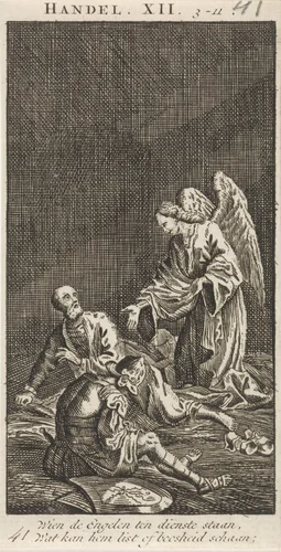 Bevrijding van Petrus uit de gevangenis by anonymous, print, 1712