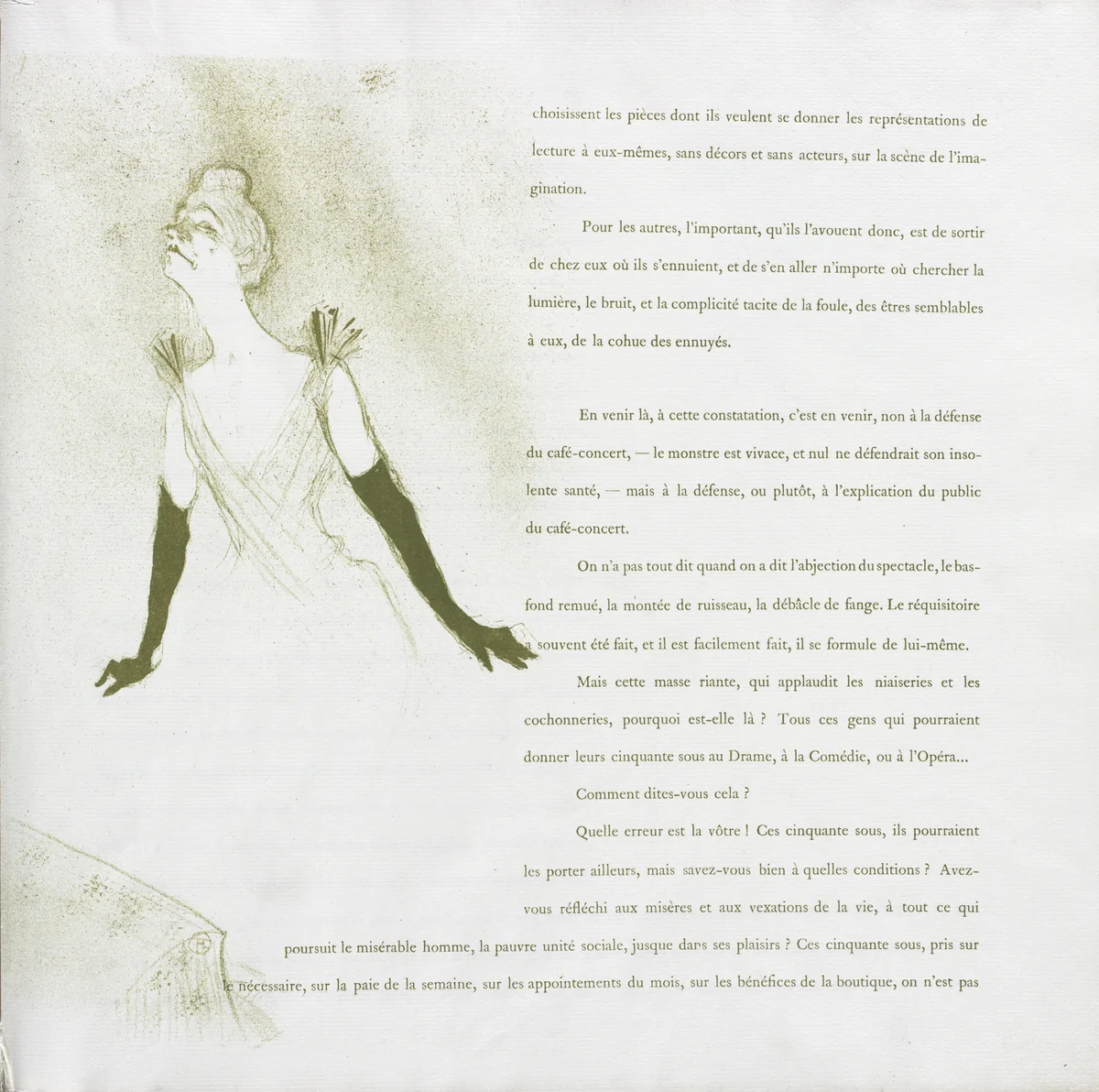 Yvette Guilbert-French Series: No. 4 by Henri de Toulouse-Lautrec, book, 1894