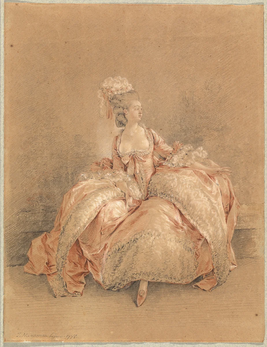 Yes or No by Jean Michel Moreau, drawing, 1778