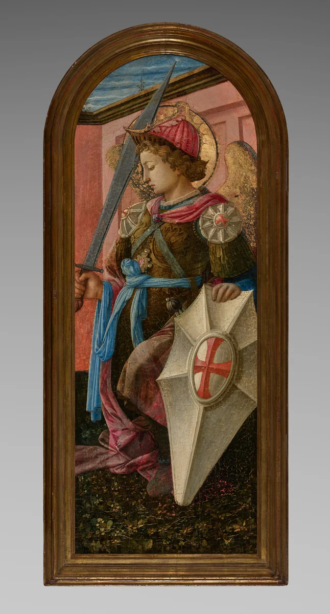 Panel from a Triptych: The Archangel Michael by Fra Filippo Lippi, painting, 1458