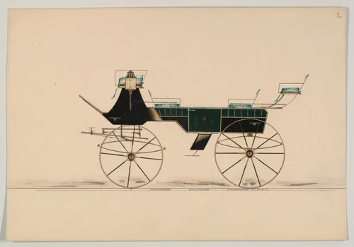 Drag (unnumbered) by Brewster & Co., drawing, 1850-1870