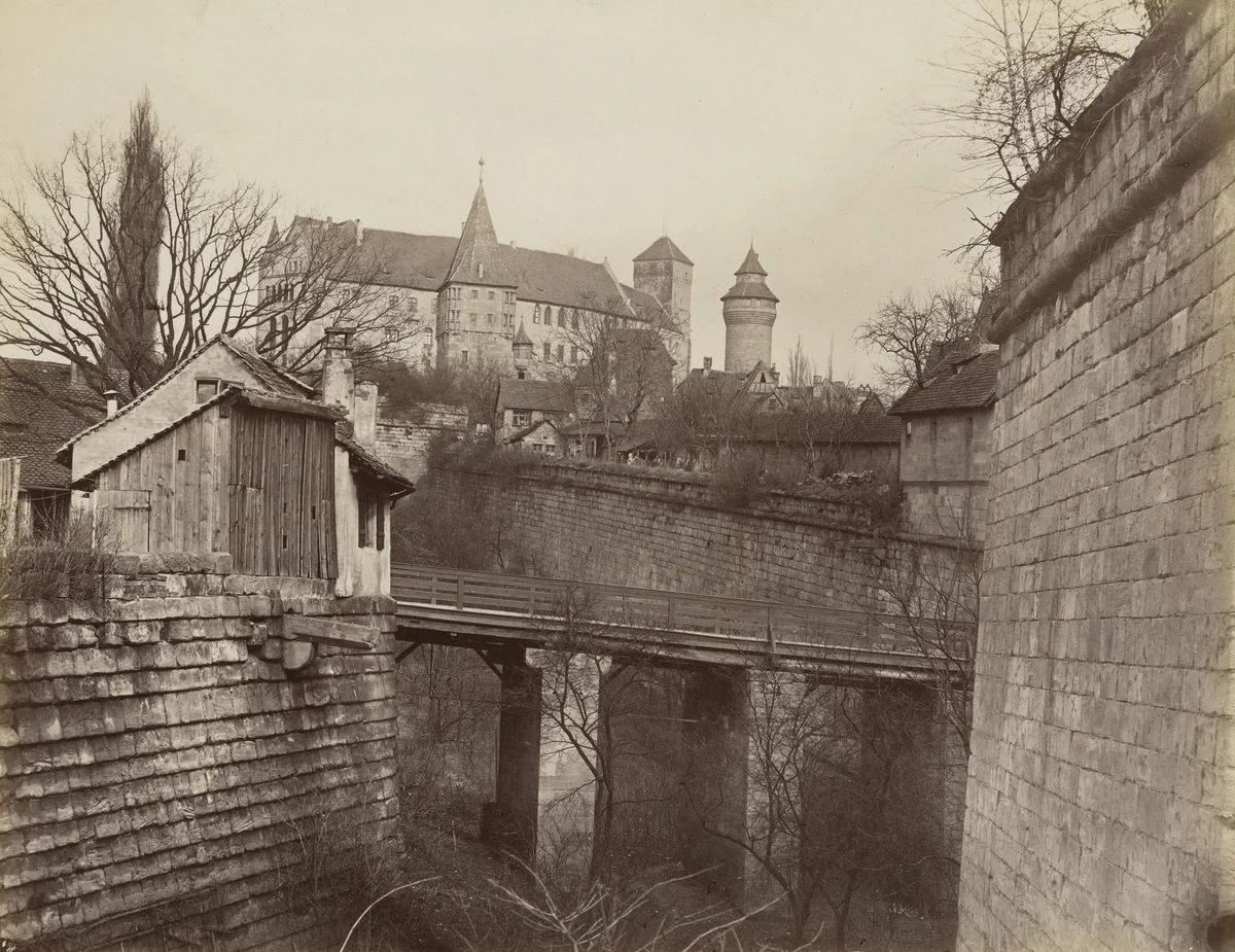 From the New Gate toward the Castle (Vom Neuen-Thor nach der Burg) from "The City Wall of Nuremberg" by Johann Hahn, photograph, 1871