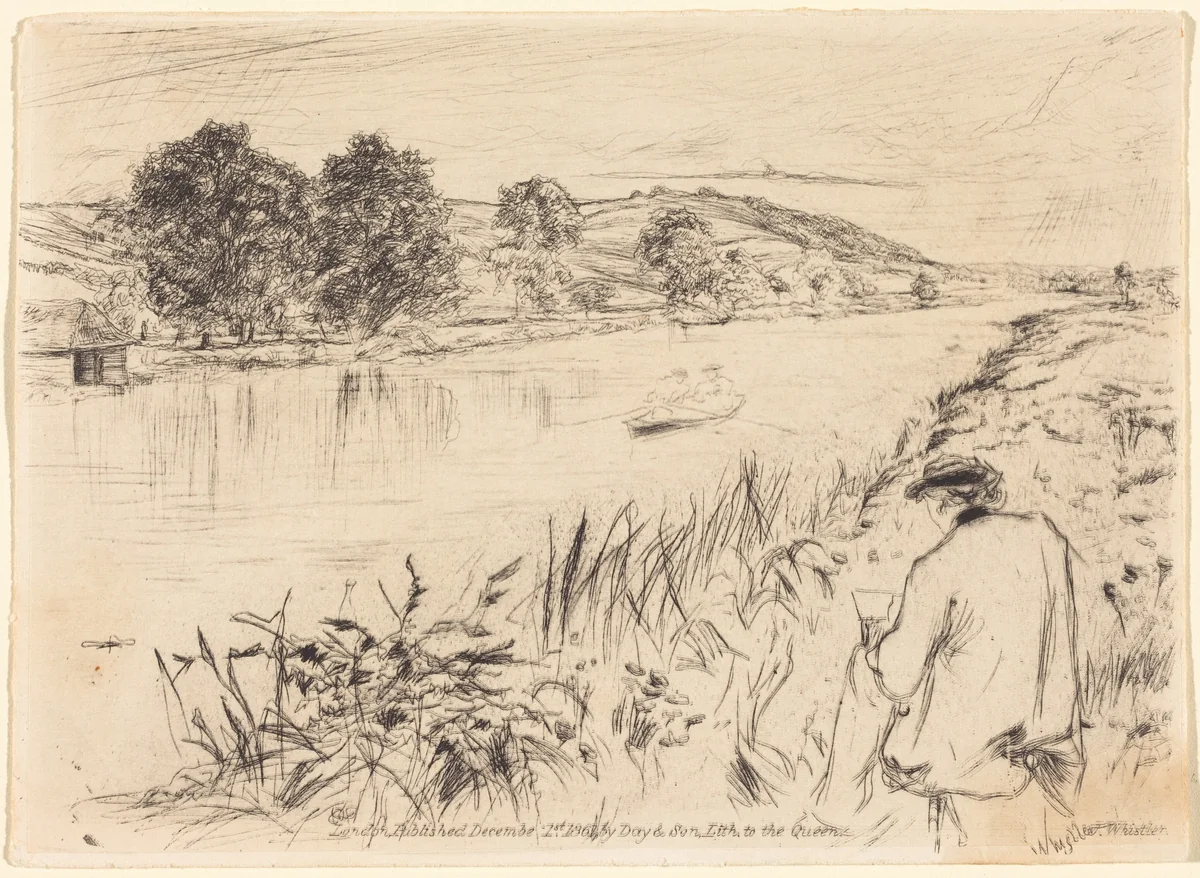 Sketching, No. 1 by James McNeill Whistler, print, 1861