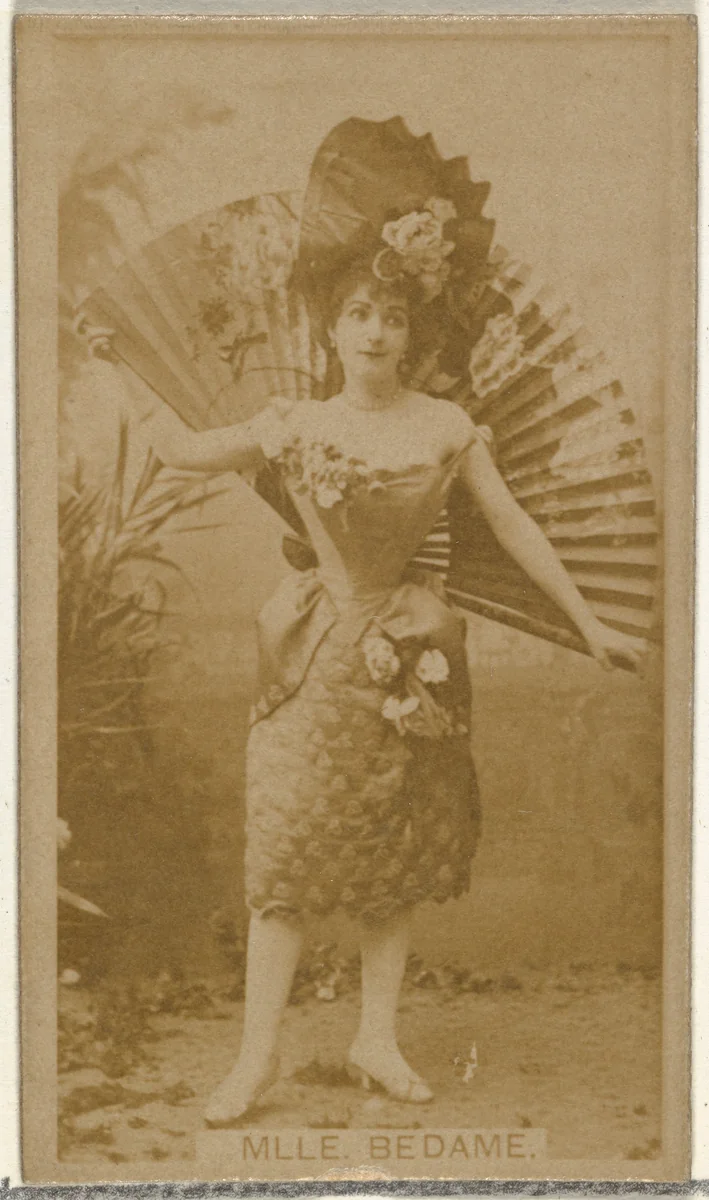Mlle. Bedame, from the Actors and Actresses series (N145-8) issued by Duke Sons & Co. to promote Duke Cigarettes by W. Duke, Sons & Co., photograph, 1890-1895