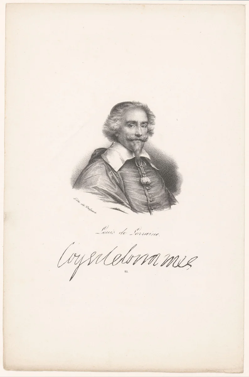 Portret van Lodewijk II van Lorraine, kardinaal van Guise by anonymous, print, 1818-1842