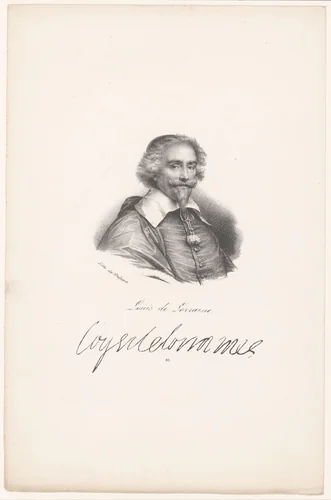 Portret van Lodewijk II van Lorraine, kardinaal van Guise by anonymous, print, 1818-1842
