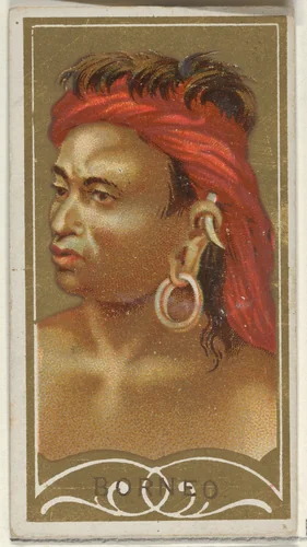 Borneo, from the Types of All Nations series (N24) for Allen & Ginter Cigarettes by Allen & Ginter, print, 1889