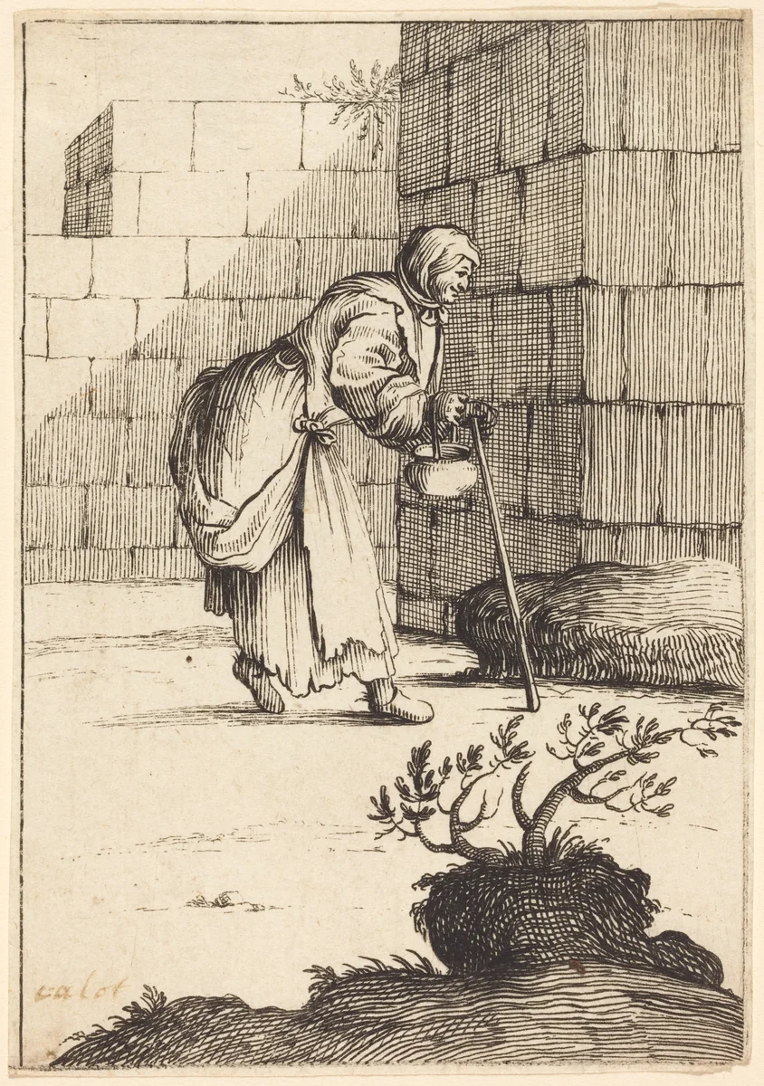 Beggar Woman by Jacques Callot, print, 1600-1699