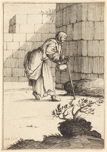 Beggar Woman by Jacques Callot, print, 1600-1699
