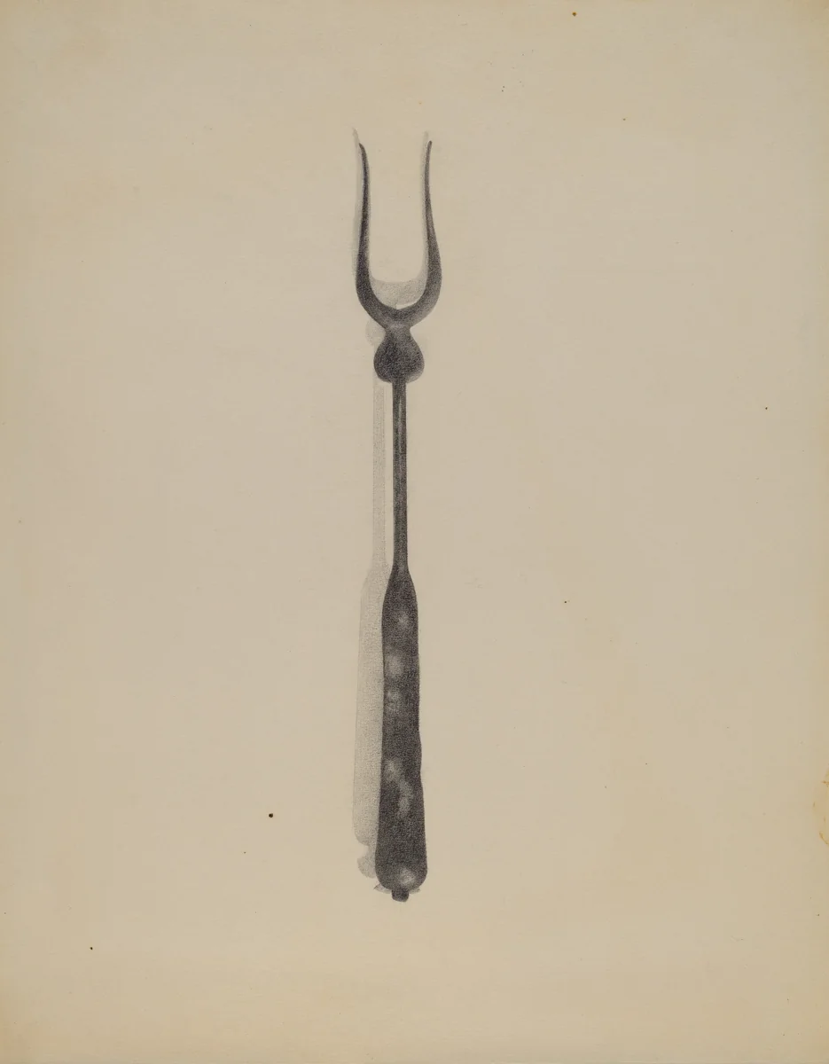 Toasting Fork by Anna Aloisi, index of american design, 1936