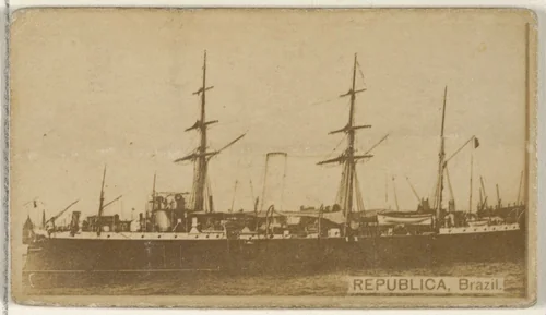 Republica, Brazil, from the Famous Ships series (N50) for Virginia Brights Cigarettes by Allen & Ginter, photograph, 1895