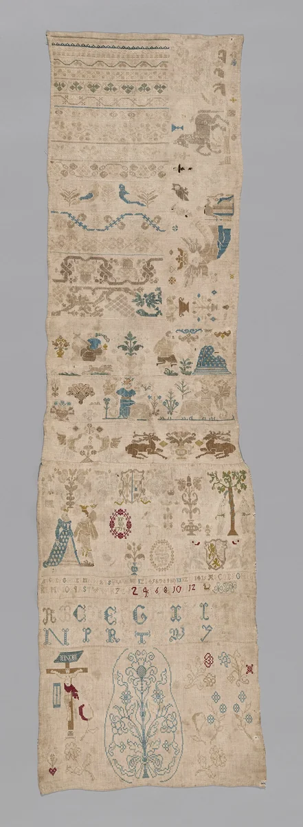 Sampler by Germany, textile, 1719