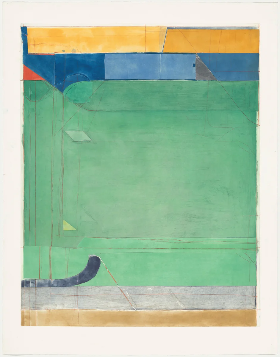 Green (working proof 4) by Richard Diebenkorn, print, 1986