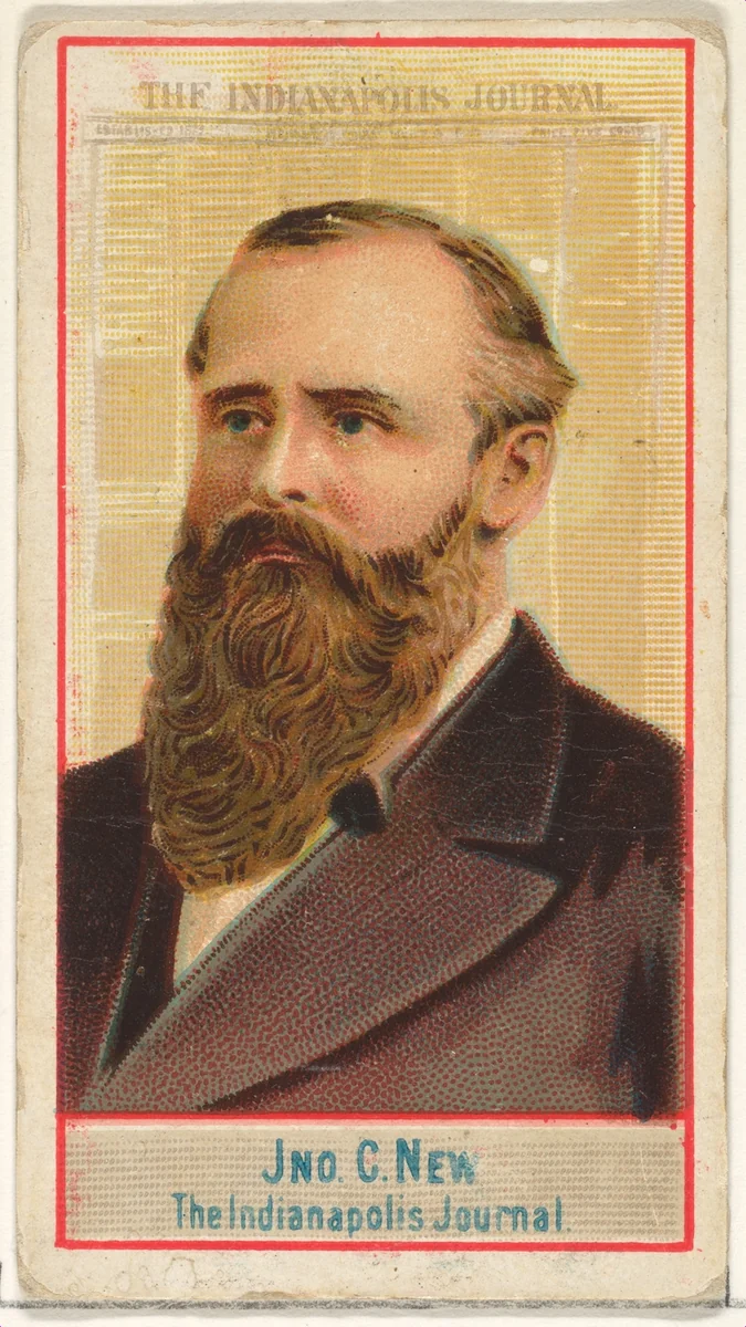 John C. New, The Indianapolis Journal, from the American Editors series (N1) for Allen & Ginter Cigarettes Brands by Allen & Ginter, print, 1887