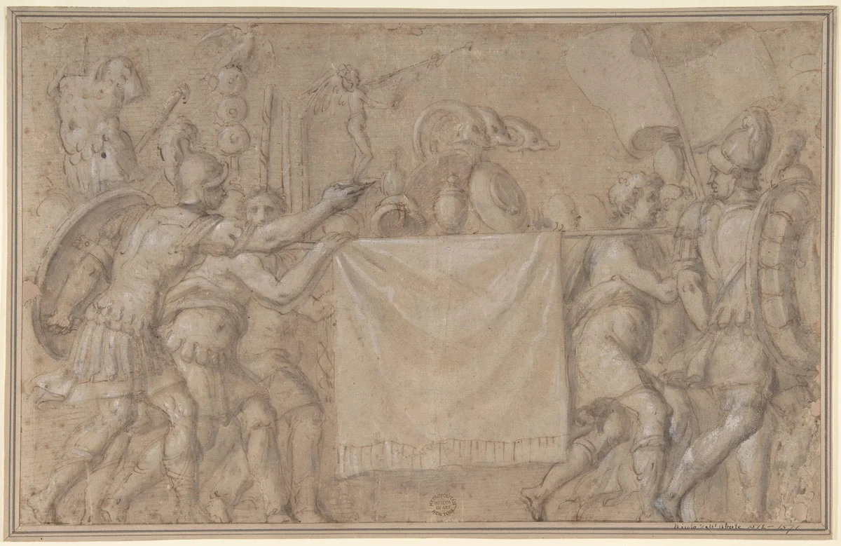A Roman Triumph by anonymous, drawing, 1500-1600