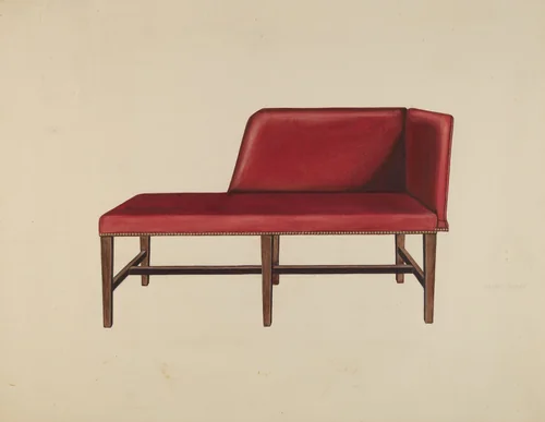 Settee or Chaise Lounge by Lillian Causey, index of american design, 1939