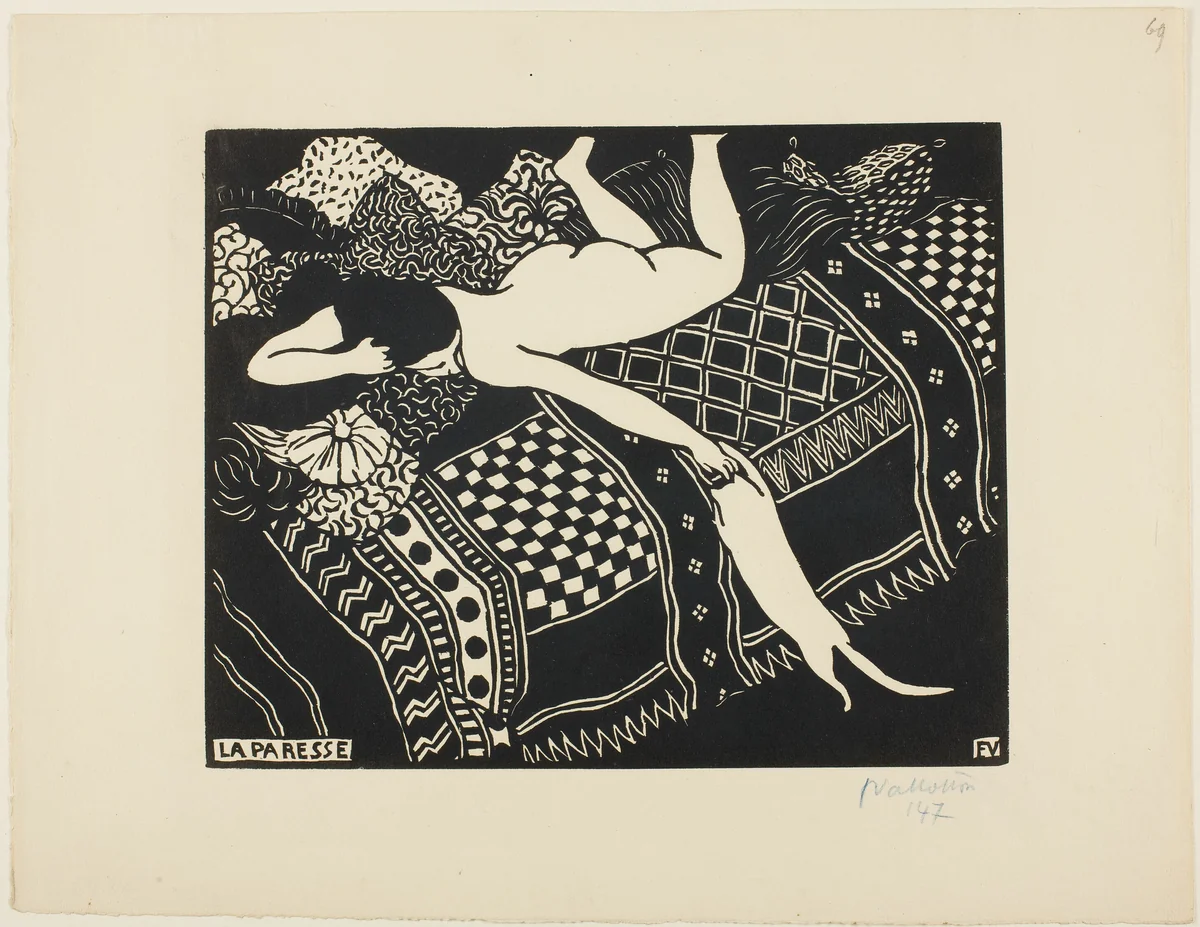 Laziness by Félix Edouard Vallotton, print, 1896