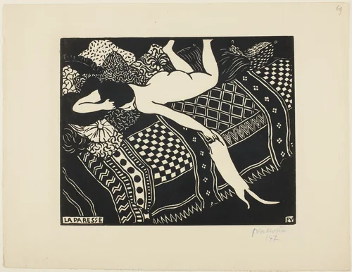 Laziness by Félix Edouard Vallotton, print, 1896