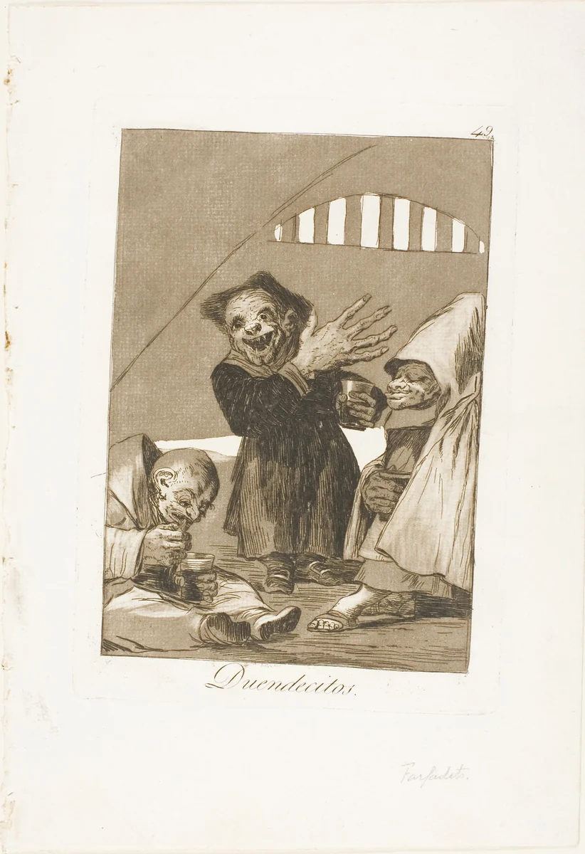 Hobgoblins, plate 49 from Los Caprichos by Francisco José de Goya, print, 1797-1799