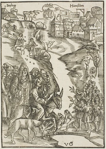 Christ's Entry into Jerusalem, from Passio domini nostri Jesu Christi by Urs Graf, print, 1498-1508
